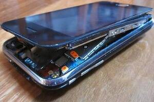 The anonymous reader's iPhone after its battery allegedly "exploded".
