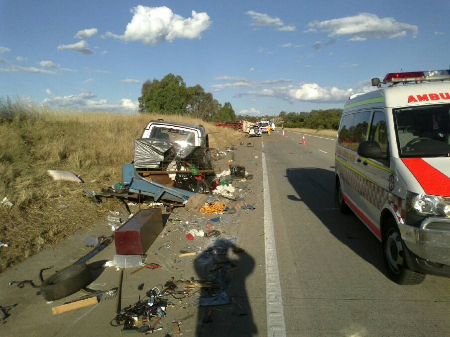 Accident scene at Jugiong.