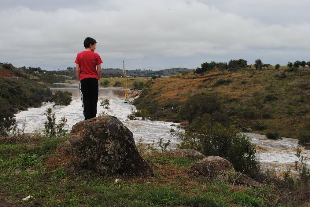 March: Works on the Yass Dam wall were put on hold after record rainfall caused flooding across the valley. Although Yass town missed out on most of the flood hassles, Wee Jasper was hit hard, along with properties along Yass River. Photo: Kezia Gabriel.