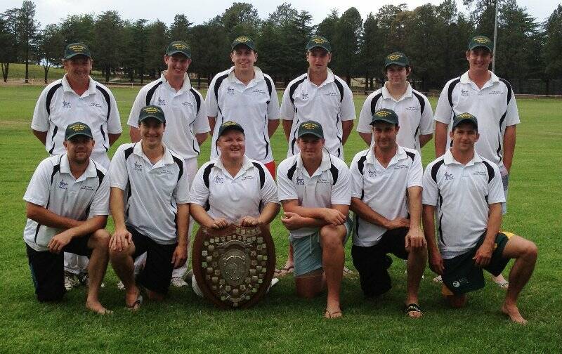 Yass was far too good for Cootamundra in the final of the Stribley Shield at the weekend. Pictured are players (back) Steve Greenwood, Steve Okkonen, Jim Burleigh, Nick Pollack, Mitch Darmody, Matt Lawrence, (front) Beau Walker, captain David Field, Adrian Waters, Daniel Poidevin, Robert Field and Craig Irwin.