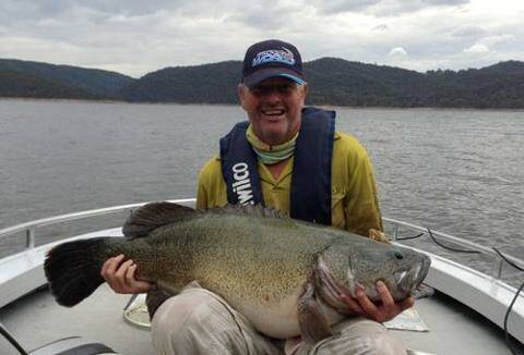 Tony Bennett from Wagga Wagga with his 101 centimetre Murray cod.
