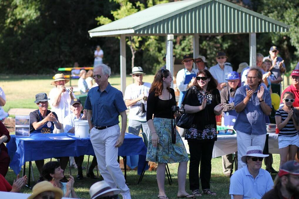 Kim Nelson was revealed as Yass' Australian of the Year in a breakfast at Coronation Park on Saturday. Photo: Tiffany Grange.