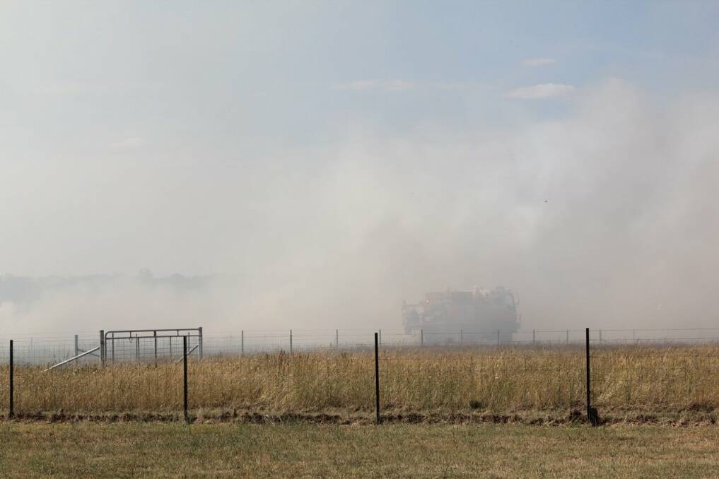 Smoke arose from a property on Murrumbateman on Saturday afternoon.